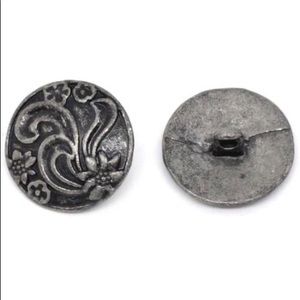 PEPPERLONELY 10PC Antiqued Silver Buttons